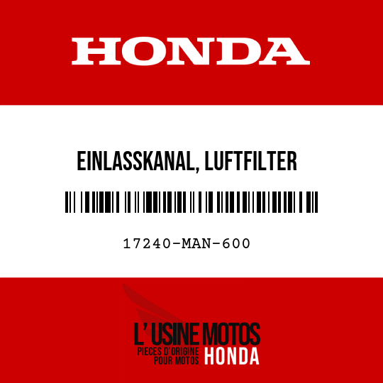 image de 17240-MAN-600 EINLASSKANAL, LUFTFILTER
