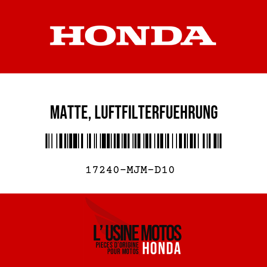 image de 17240-MJM-D10 MATTE, LUFTFILTERFUEHRUNG