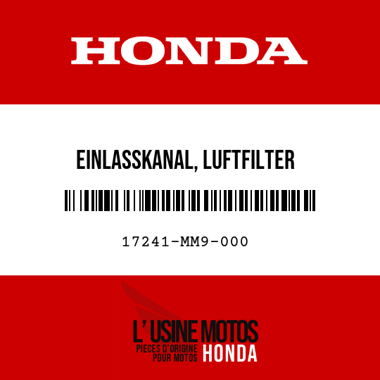 image de 17241-MM9-000 EINLASSKANAL, LUFTFILTER