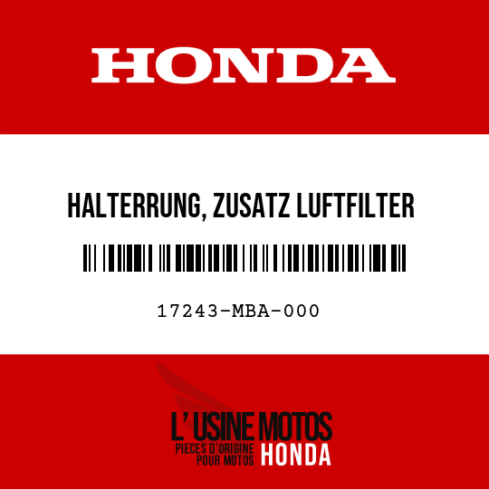 image de 17243-MBA-000 HALTERRUNG, ZUSATZ LUFTFILTER