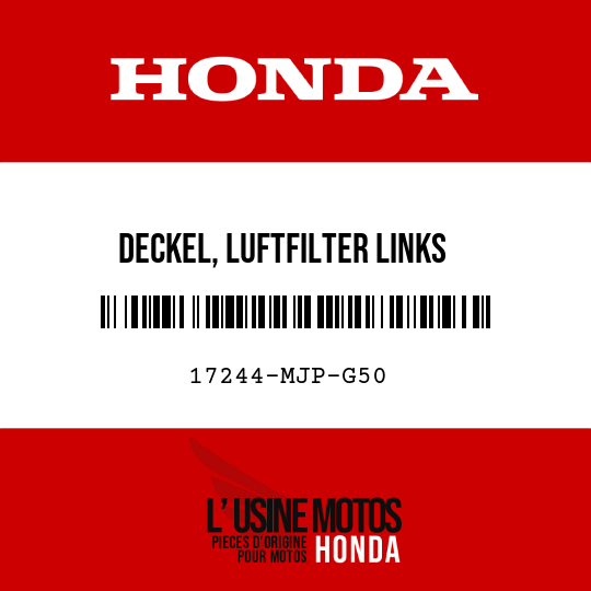image de 17244-MJP-G50 DECKEL, LUFTFILTER LINKS