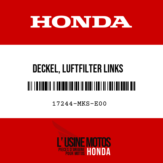 image de 17244-MKS-E00 DECKEL, LUFTFILTER LINKS