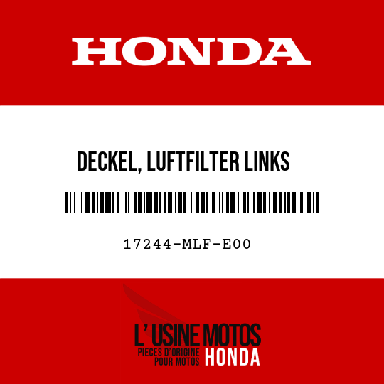 image de 17244-MLF-E00 DECKEL, LUFTFILTER LINKS