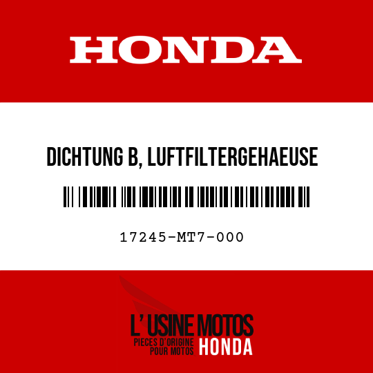 image de 17245-MT7-000 DICHTUNG B, LUFTFILTERGEHAEUSE
