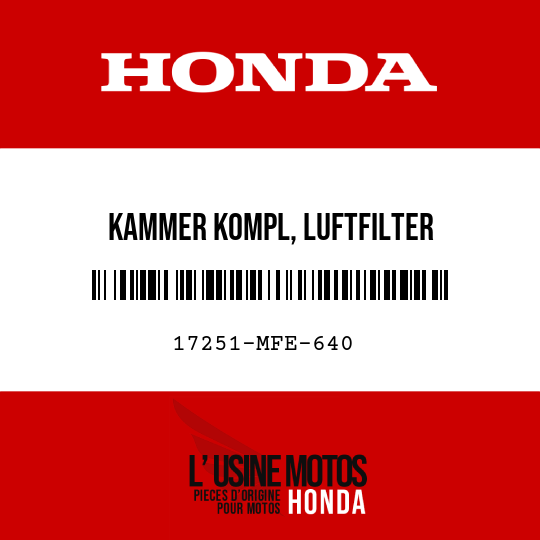 image de 17251-MFE-640 KAMMER KOMPL, LUFTFILTER