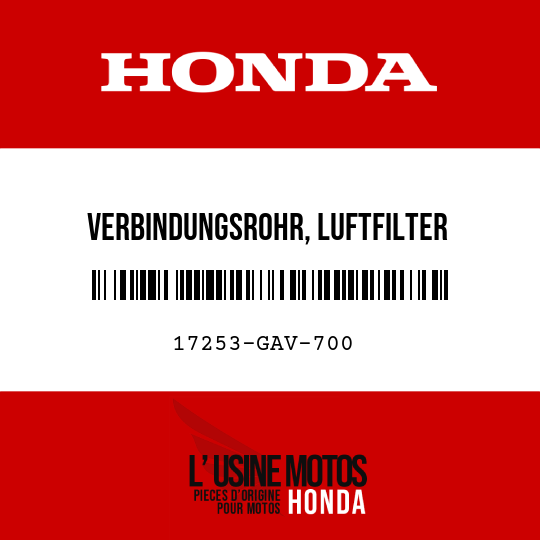 image de 17253-GAV-700 VERBINDUNGSROHR, LUFTFILTER