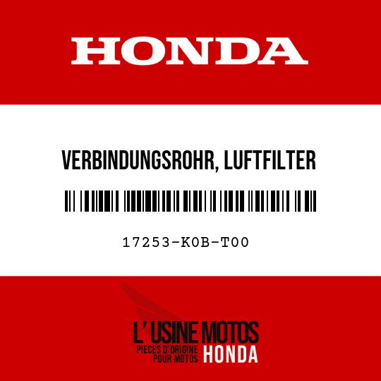 image de 17253-K0B-T00 VERBINDUNGSROHR, LUFTFILTER