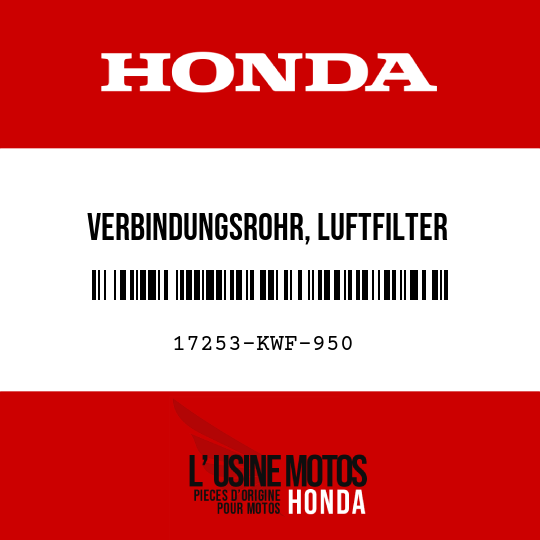image de 17253-KWF-950 VERBINDUNGSROHR, LUFTFILTER