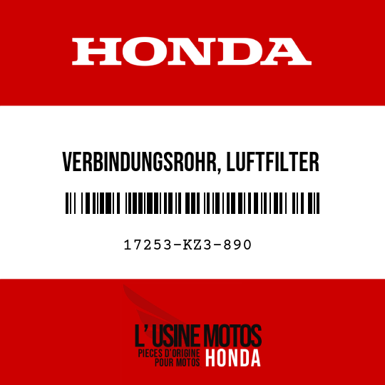 image de 17253-KZ3-890 VERBINDUNGSROHR, LUFTFILTER