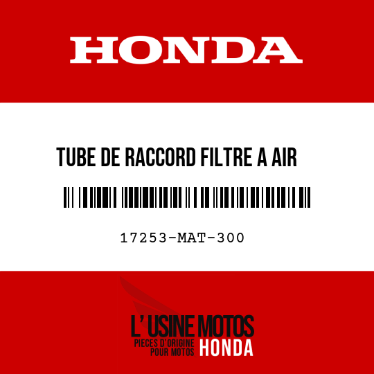 image de 17253-MAT-300 TUBE DE RACCORD FILTRE A AIR