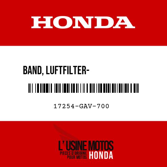 image de 17254-GAV-700 BAND, LUFTFILTER-             VERBINDUNGSROHR