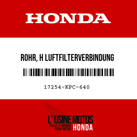 image de 17254-KPC-640 ROHR, H LUFTFILTERVERBINDUNG