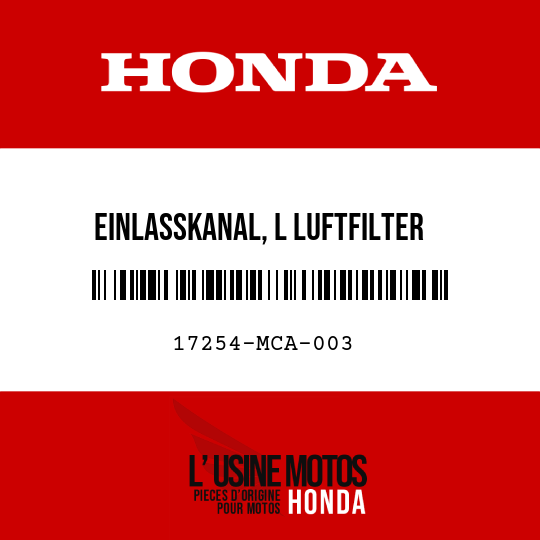 image de 17254-MCA-003 EINLASSKANAL, L LUFTFILTER