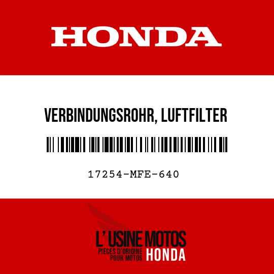 image de 17254-MFE-640 VERBINDUNGSROHR, LUFTFILTER