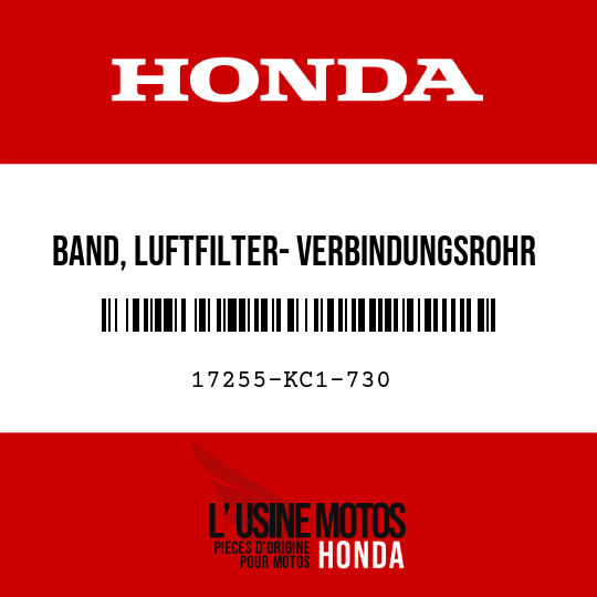 image de 17255-KC1-730 BAND, LUFTFILTER- VERBINDUNGSROHR