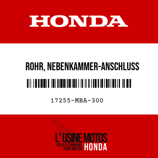 image de 17255-MBA-300 ROHR, NEBENKAMMER-ANSCHLUSS