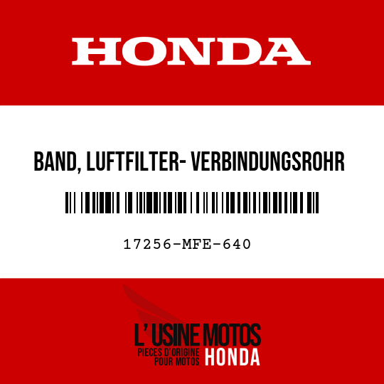 image de 17256-MFE-640 BAND, LUFTFILTER- VERBINDUNGSROHR