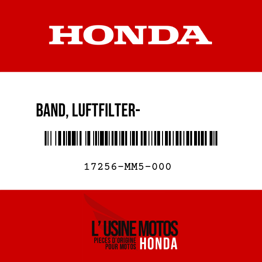 image de 17256-MM5-000 BAND, LUFTFILTER-             VERBINDUNGSROHR