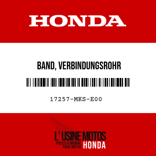 image de 17257-MKS-E00 BAND, VERBINDUNGSROHR