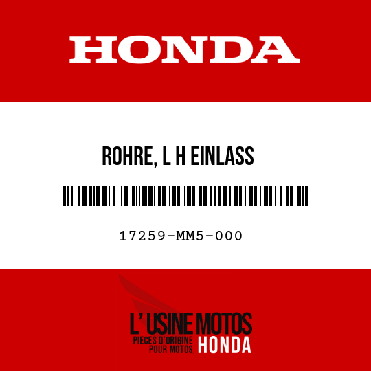 image de 17259-MM5-000 ROHRE, L H EINLASS