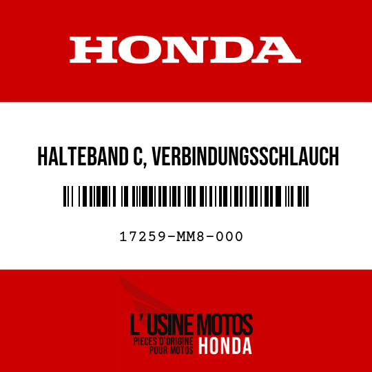 image de 17259-MM8-000 HALTEBAND C, VERBINDUNGSSCHLAUCH