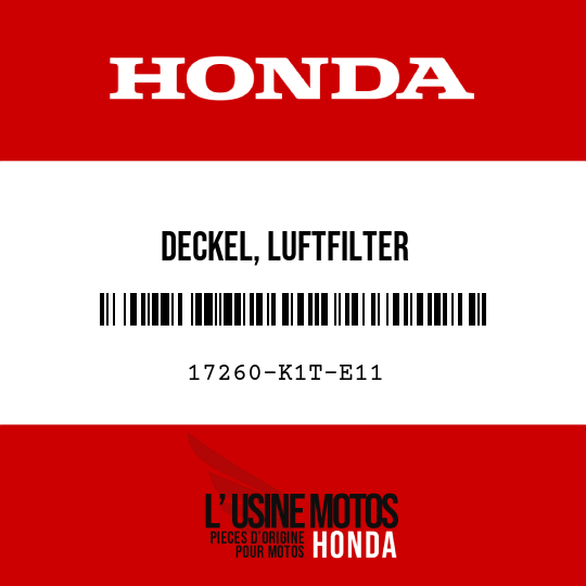 image de 17260-K1T-E11 DECKEL, LUFTFILTER