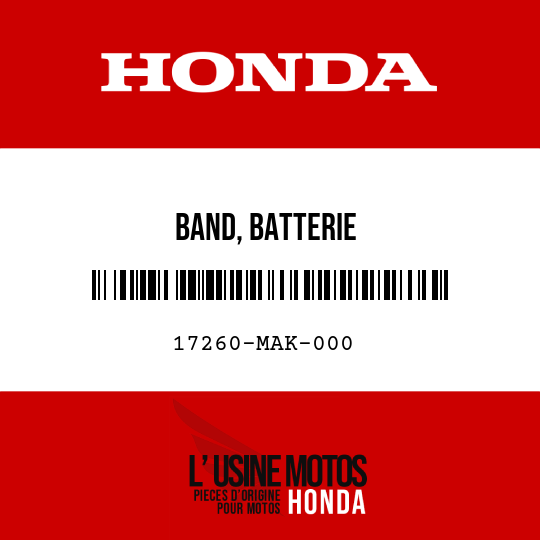 image de 17260-MAK-000 BAND, BATTERIE