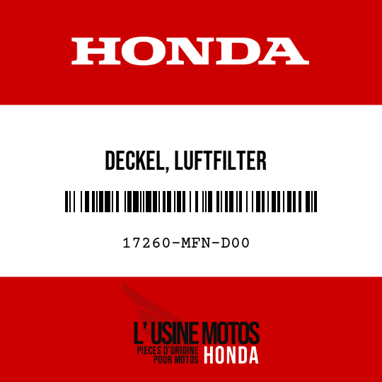 image de 17260-MFN-D00 DECKEL, LUFTFILTER