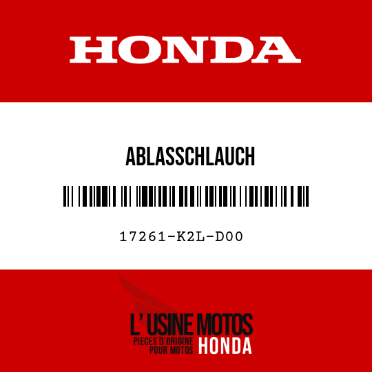 image de 17261-K2L-D00 ABLASSCHLAUCH