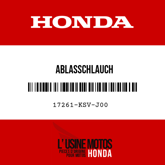 image de 17261-KSV-J00 ABLASSCHLAUCH