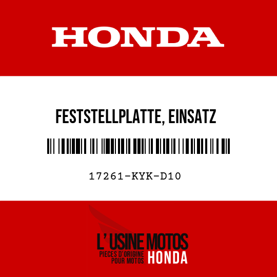 image de 17261-KYK-D10 FESTSTELLPLATTE, EINSATZ