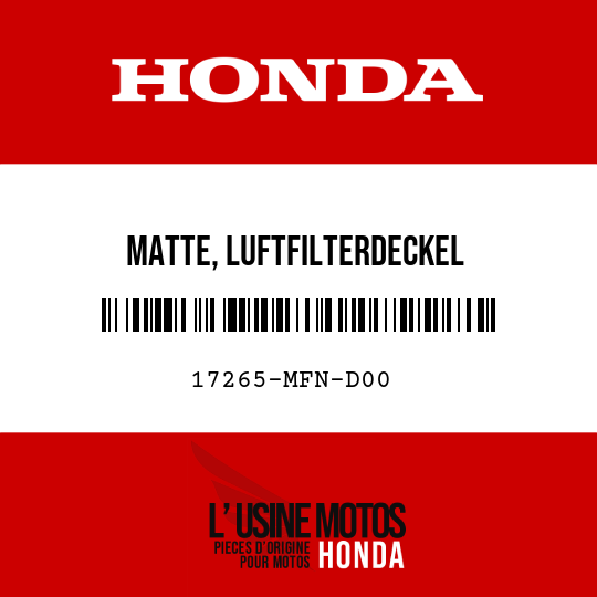 image de 17265-MFN-D00 MATTE, LUFTFILTERDECKEL