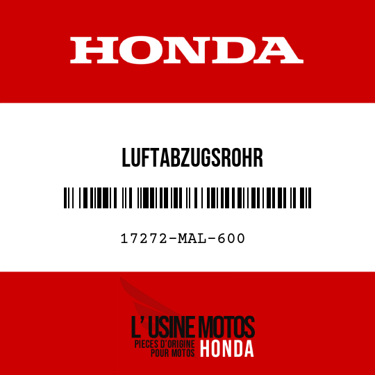 image de 17272-MAL-600 LUFTABZUGSROHR