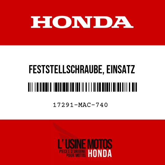 image de 17291-MAC-740 FESTSTELLSCHRAUBE, EINSATZ
