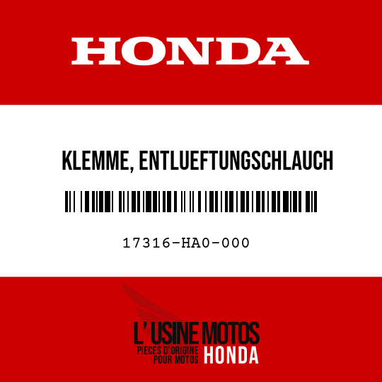 image de 17316-HA0-000 KLEMME, ENTLUEFTUNGSCHLAUCH