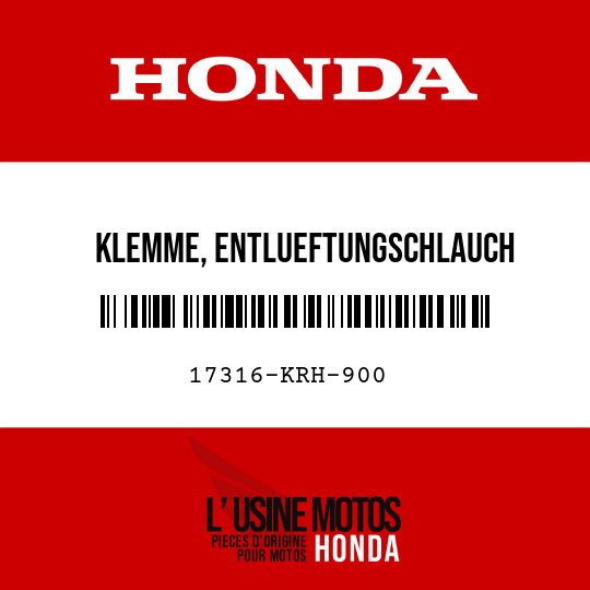 image de 17316-KRH-900 KLEMME, ENTLUEFTUNGSCHLAUCH