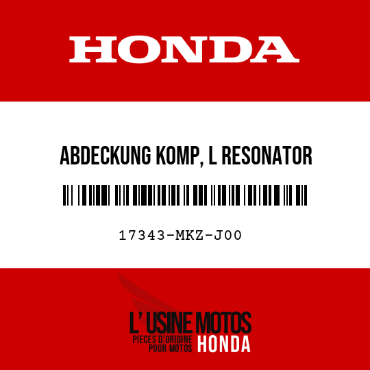 image de 17343-MKZ-J00 ABDECKUNG KOMP, L RESONATOR
