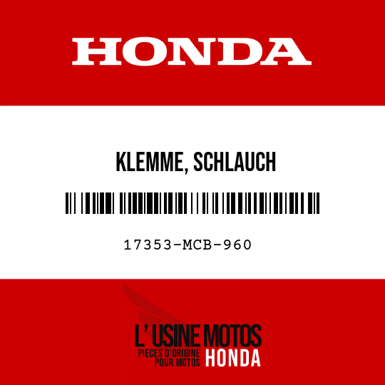 image de 17353-MCB-960 KLEMME, SCHLAUCH