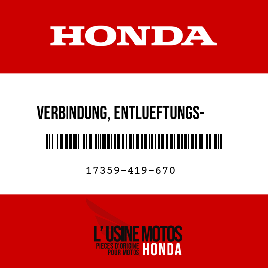 image de 17359-419-670 VERBINDUNG, ENTLUEFTUNGS- SCHLAUCH