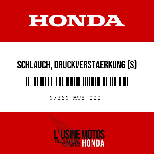 image de 17361-MT8-000 SCHLAUCH, DRUCKVERSTAERKUNG (S)