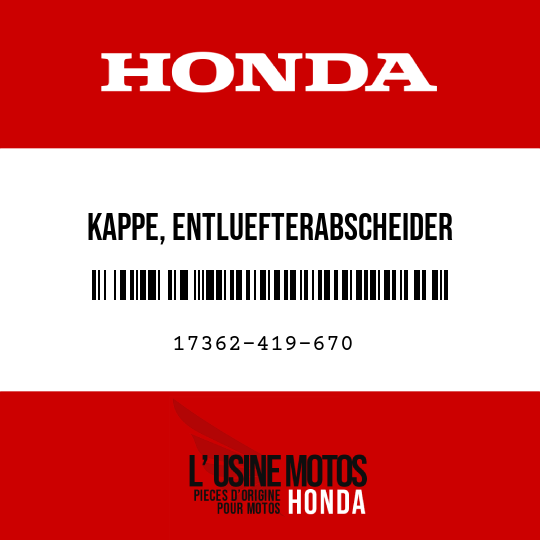 image de 17362-419-670 KAPPE, ENTLUEFTERABSCHEIDER