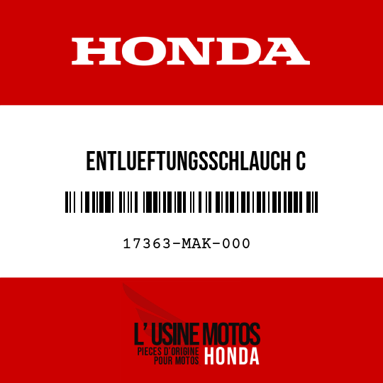 image de 17363-MAK-000 ENTLUEFTUNGSSCHLAUCH C