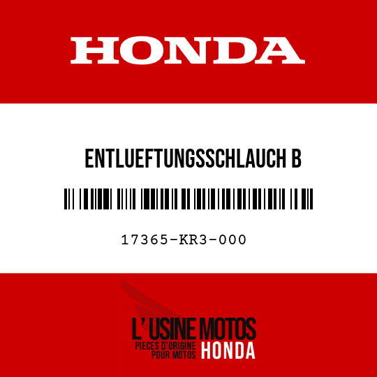 image de 17365-KR3-000 ENTLUEFTUNGSSCHLAUCH B