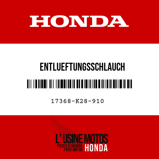 image de 17368-K28-910 ENTLUEFTUNGSSCHLAUCH