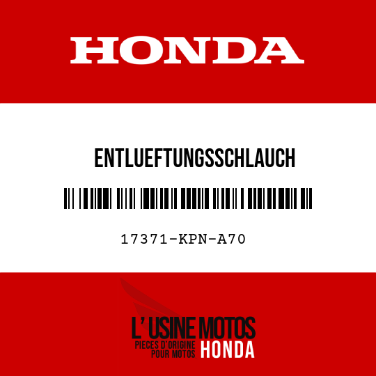 image de 17371-KPN-A70 ENTLUEFTUNGSSCHLAUCH