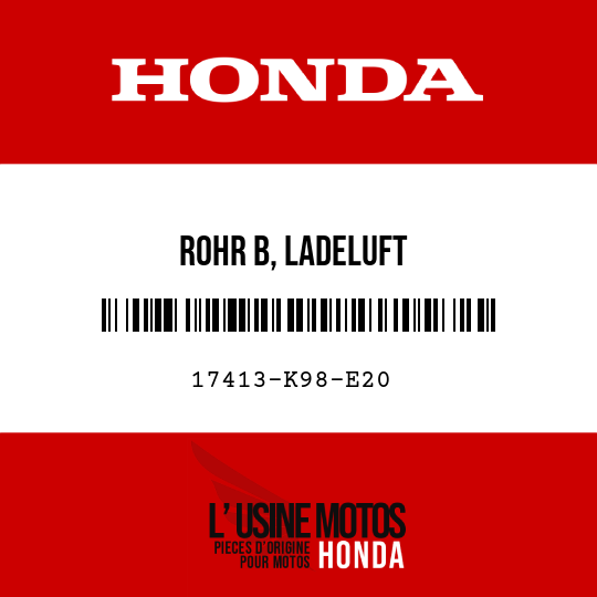 image de 17413-K98-E20 ROHR B, LADELUFT