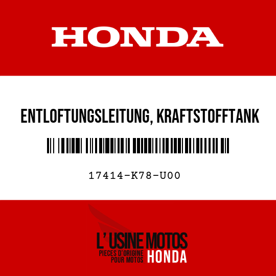 image de 17414-K78-U00 ENTLOFTUNGSLEITUNG, KRAFTSTOFFTANK