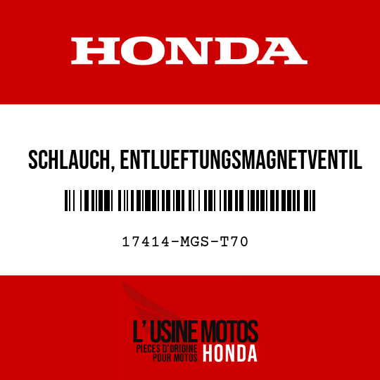 image de 17414-MGS-T70 SCHLAUCH, ENTLUEFTUNGSMAGNETVENTIL