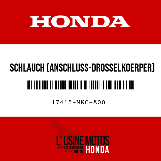 image de 17415-MKC-A00 SCHLAUCH (ANSCHLUSS-DROSSELKOERPER)