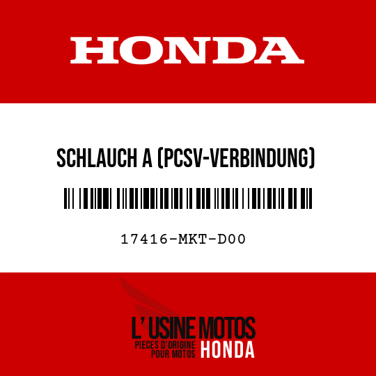 image de 17416-MKT-D00 SCHLAUCH A (PCSV-VERBINDUNG)